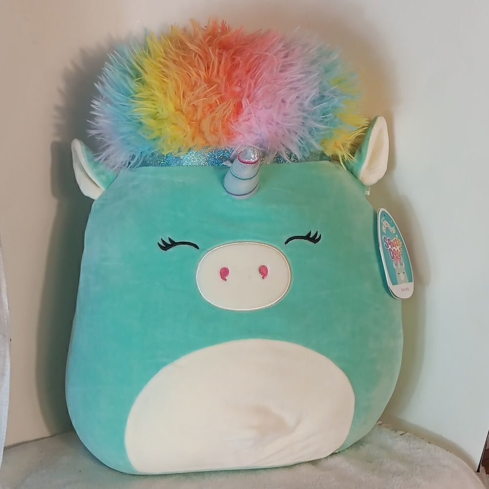 Squishmallows Squish Doo "Kennedy" 14" Rainbow Unicorn Plush